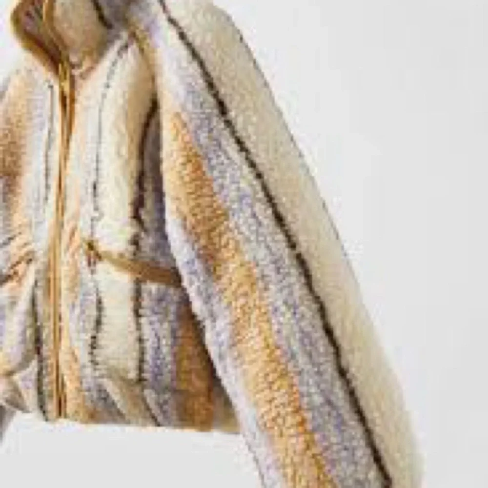 Zara striped sherpa